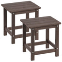 Outdoor Side Table Set of 2 – HDPE Weather Resistant