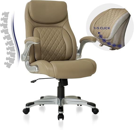 Ergonomic High-Back Leather Office Chair