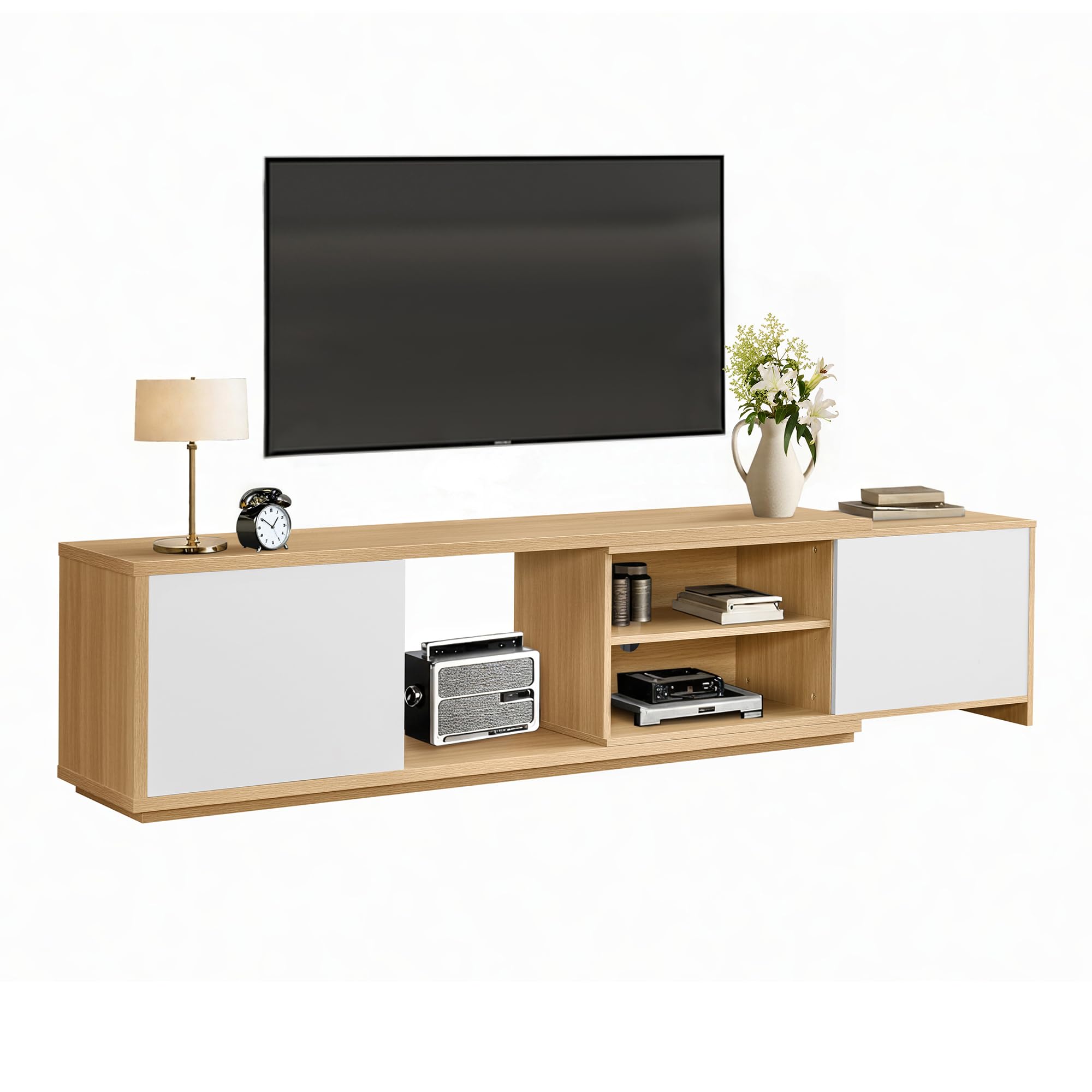Extendable TV Stand for TVs up to 90 Inches | Adjustable Media Console ...