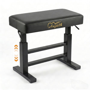 Hydraulic Piano Bench with Adjustable Height – Memory Foam Keyboard Stool