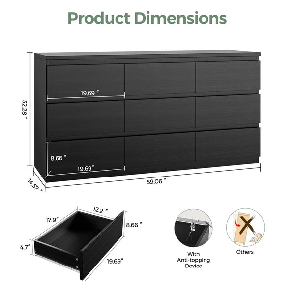 9-Drawer Dresser