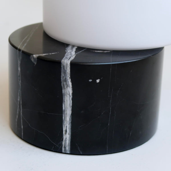 Marble Base Dimmable LED Table Lamp with Frosted Glass Shade
