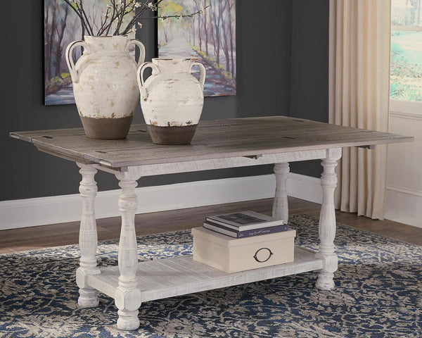 Farmhouse Flip Top Sofa Table – Gray & White