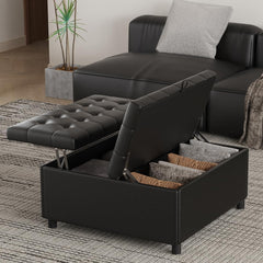 Large Square Storage Ottoman with Lift Top