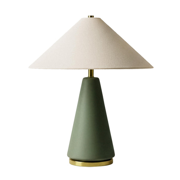 Dawn LED Table Lamp - Green Glass Modern Bedside Lamp