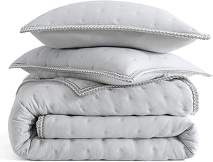 Devon Braid Quilt Set – Plush Quilted Bedding with Shams