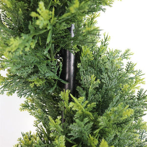 Artificial Spiral Boxwood Topiary Tree Set of 2