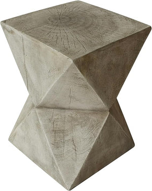 Concrete Hourglass Accent Side Table