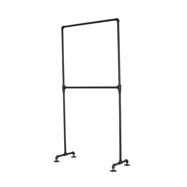 Industrial Pipe Double Rail Clothing Rack