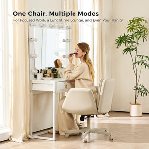 Criss Cross Chair with Adjustable Armrests & Wheels