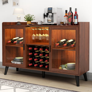 Wine Bar Cabinet with LED Light