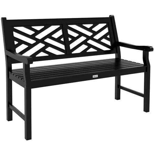 Outdoor Wood Patio Bench – 2-Person, 46" W