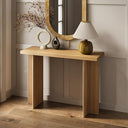 Fluted Console Table with Cross Base
