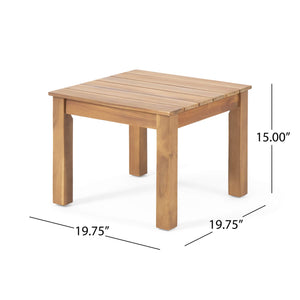 Obreanna Outdoor Acacia Wood End Table