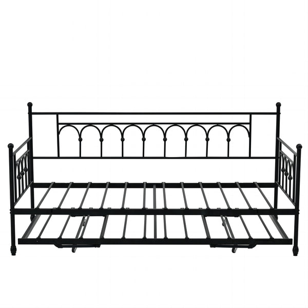 Twin Metal Daybed with Pop-Up Trundle