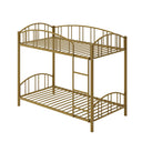 Twin Over Twin Bunk Bed Frame with Guardrail & Safety Ladder