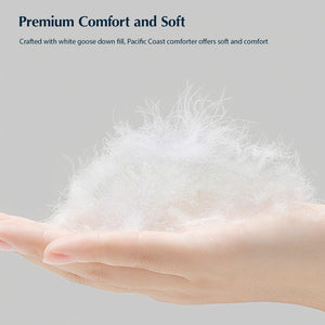 White Goose Down Comforter – All Season Baffle Box Duvet Insert