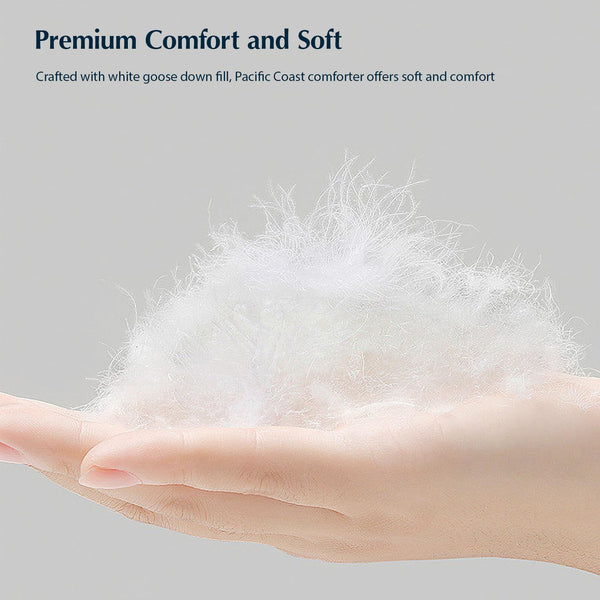 White Goose Down Comforter – All Season Baffle Box Duvet Insert