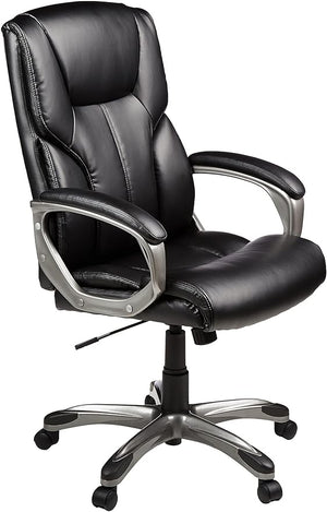 Executive High Back Office Chair with Padded Armrests & 360° Swivel