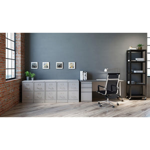 2-Drawer Steel Vertical File Cabinet with Lock – Light Gray