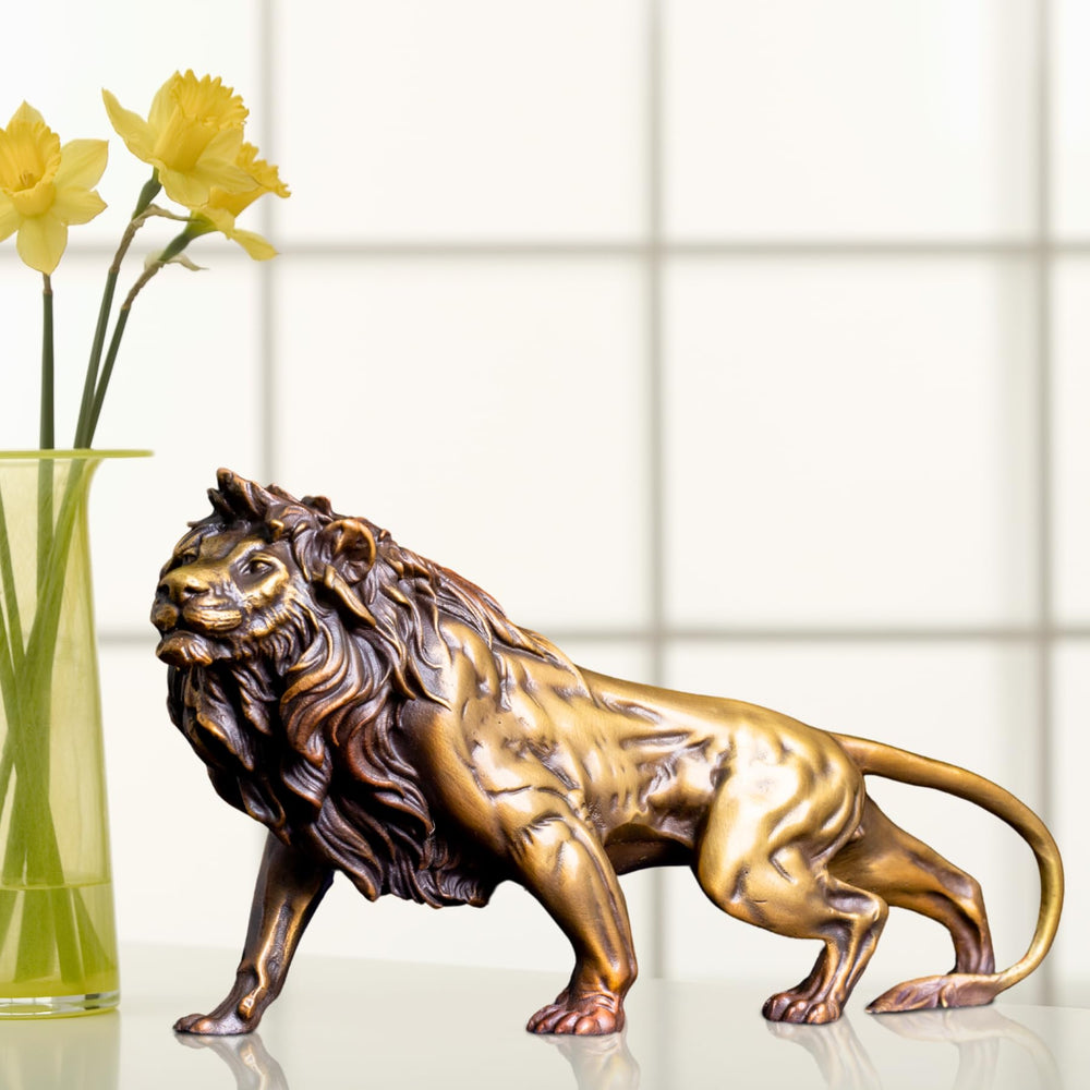 Bronze Lion Sculpture Figurine