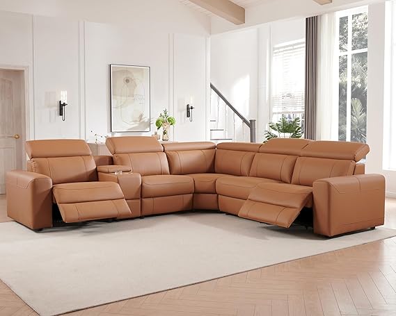 Power Recliner Sectional Sofa with Storage & USB Port