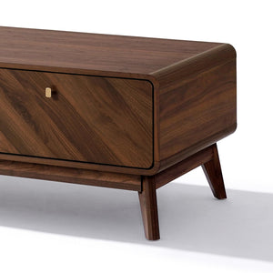 LuxenHome Coffee Table with Storage, 47" Mid Century Modern Coffee Table, Live Edge Coffee Tables for Living Room, Wooden Center Table with Ample Storage Space