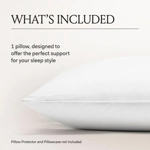 Down Alternative Bed Pillow – Hypoallergenic PrimaLoft Fill, Organic Cotton Shell