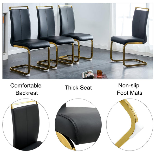 Modern Marble Dining Table Set with Chairs
