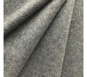 Heather Gray Wool Coating Fabric by the Yard