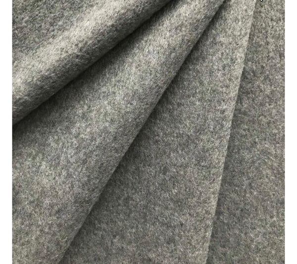 Heather Gray Wool Coating Fabric by the Yard