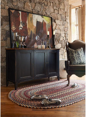 Oval Braided Wool Area Rug 11'4" x 14'4"