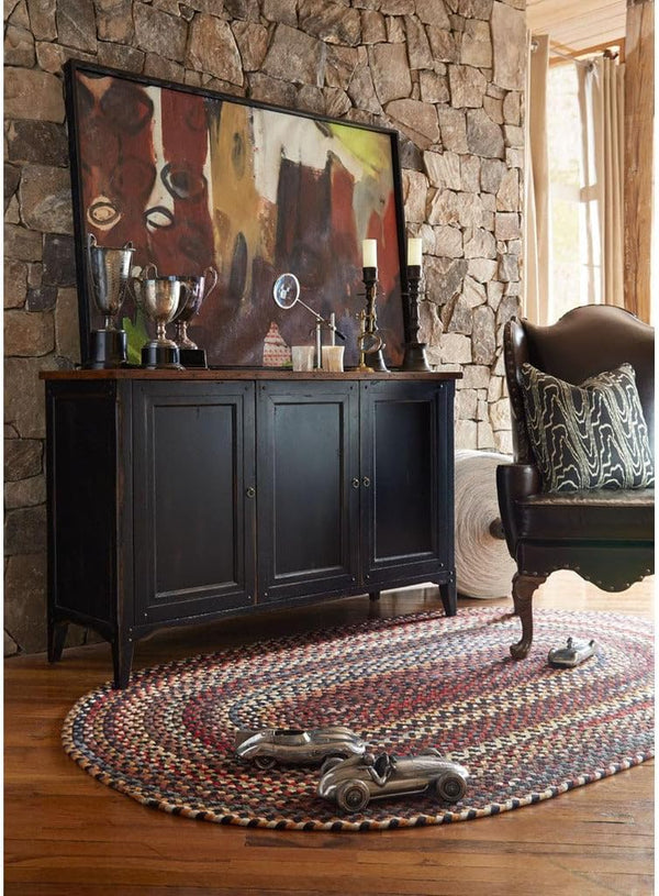 Oval Braided Wool Area Rug 11'4" x 14'4"