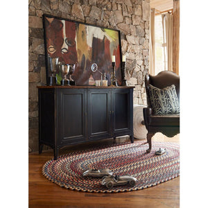 Oval Braided Wool Area Rug 11'4" x 14'4"