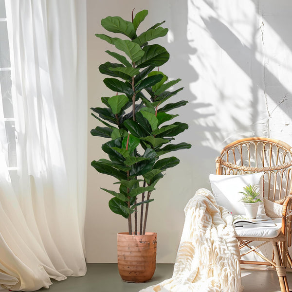 Faux Fiddle Leaf Fig Tree – Artificial Ficus Indoor Plant