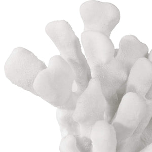 White Faux Coral Sculpture Bookends Set of 2