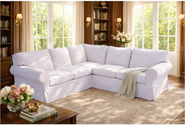 IKEA Ektorp Corner Sofa Slipcover Set – Cotton Replacement Cover