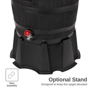 55-Gallon Flat Back Eco Rain Barrel with Removable Lid