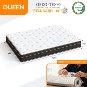 Hybrid Mattress in a Box – Pocket Spring, Memory Foam