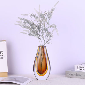 Hand Blown Glass Vase — Decorative Art Vase for Home Decor