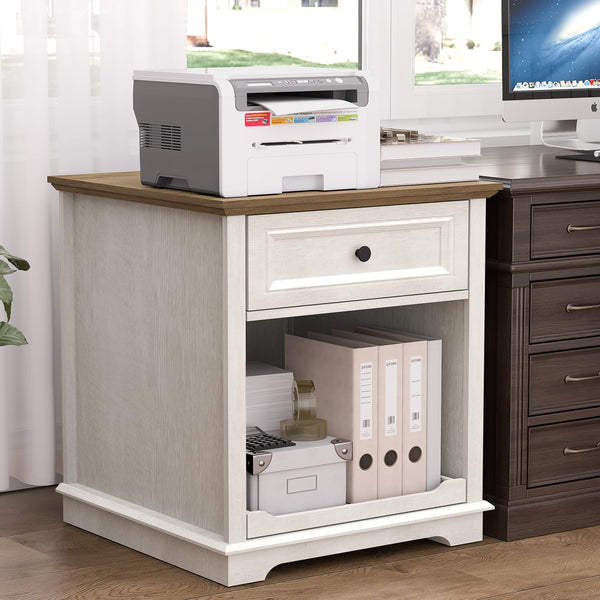 Lateral File Cabinet with Charging Station and Adjustable Shelves