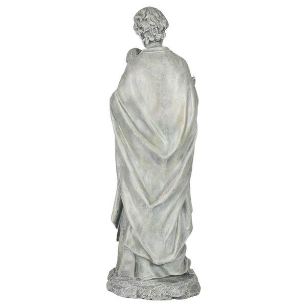 St. Joseph Holding Child Garden Statue – Resin Stone, 20"H