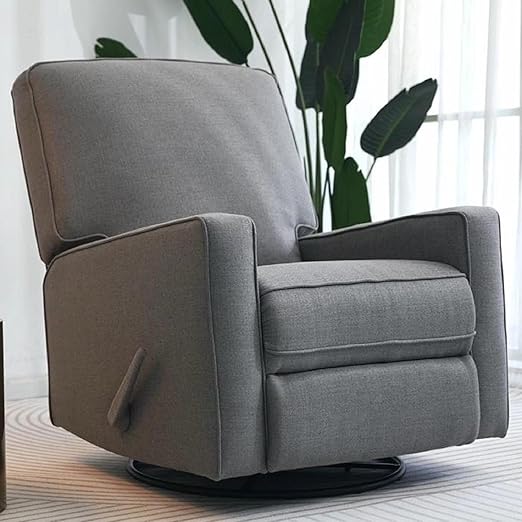 Swivel Glider Rocker Recliner Chair with High Back & Deep Seat