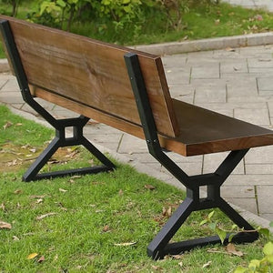 16 Inch Metal Bench Legs with Backrest Bracket – Set of 2