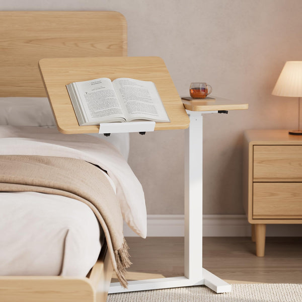 Adjustable Overbed Table with Wheels