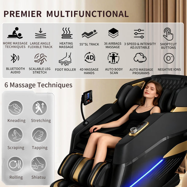 Zero Gravity 3D SL-Track Shiatsu Massage Recliner Chair