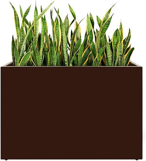Galvanized Steel Folding Rectangular Planter Box with Drainage Holes