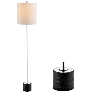 Chrome Marble LED Floor Lamp
