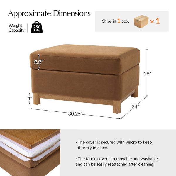 Reversible Lid Storage Ottoman Coffee Table