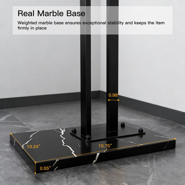 Freestanding Coat Rack with Marble Base
